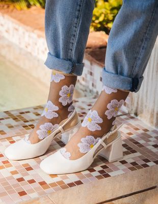 Eustache Murano Creme Socks