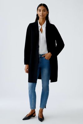 OUI Boiled Wool Coat Black