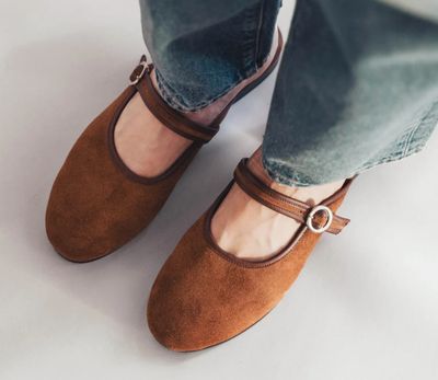 Poppy Barley Capsule Modern Day Mule Hazelnut Suede