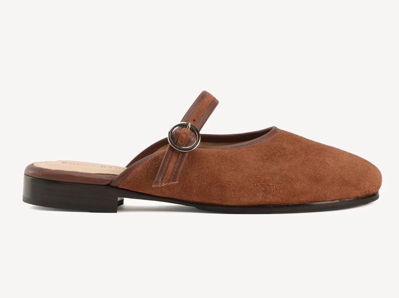 Poppy Barley Capsule Modern Day Mule Hazelnut Suede