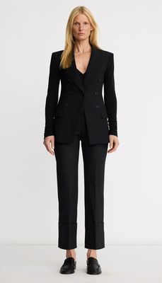 Smythe Berlin Cropped Straight Leg Pant - Black