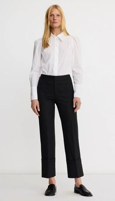 Smythe Berlin Cropped Straight Leg Pant - Black