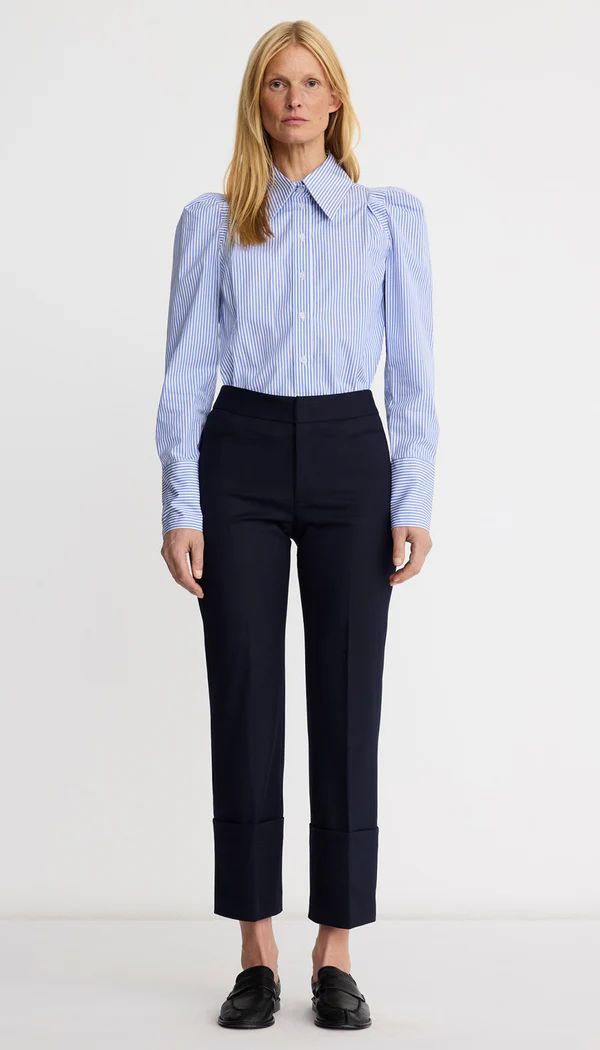 Smythe Berlin Cropped Straight Leg Pant - Navy