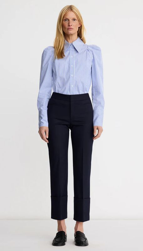 Smythe Berlin Cropped Straight Leg Pant - Navy