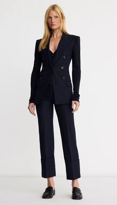 Smythe Berlin Cropped Straight Leg Pant - Navy