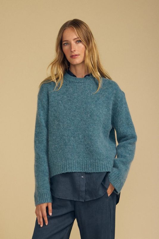 Velvet Cashmere Blend Sweater JUNE07