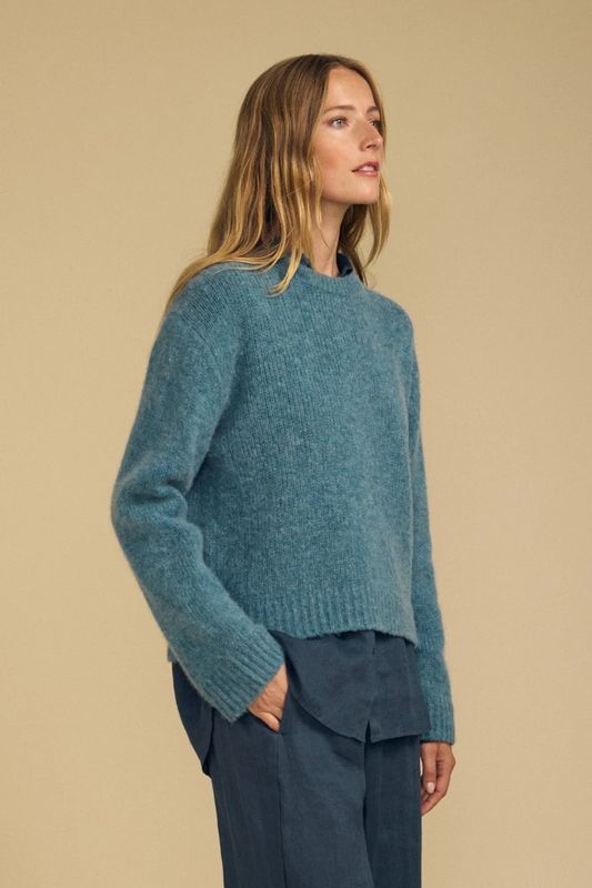 Velvet Cashmere Blend Sweater JUNE07
