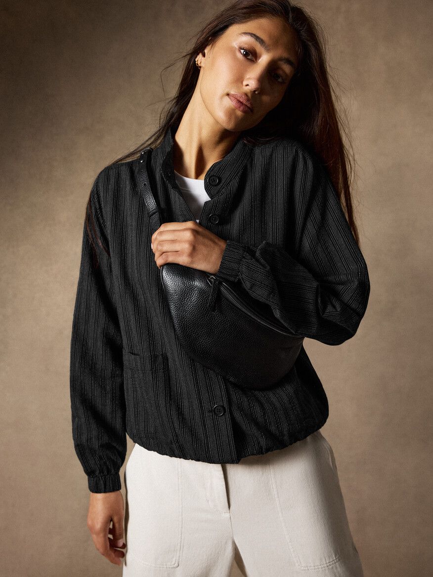 Eileen Fisher Stand Collar Jacket URTJ5848