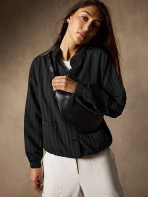 Eileen Fisher Stand Collar Jacket URTJ5848