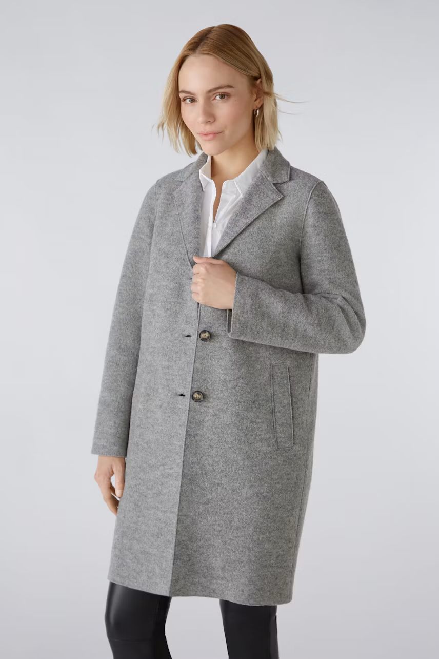 OUI Boiled Wool Coat - Grey