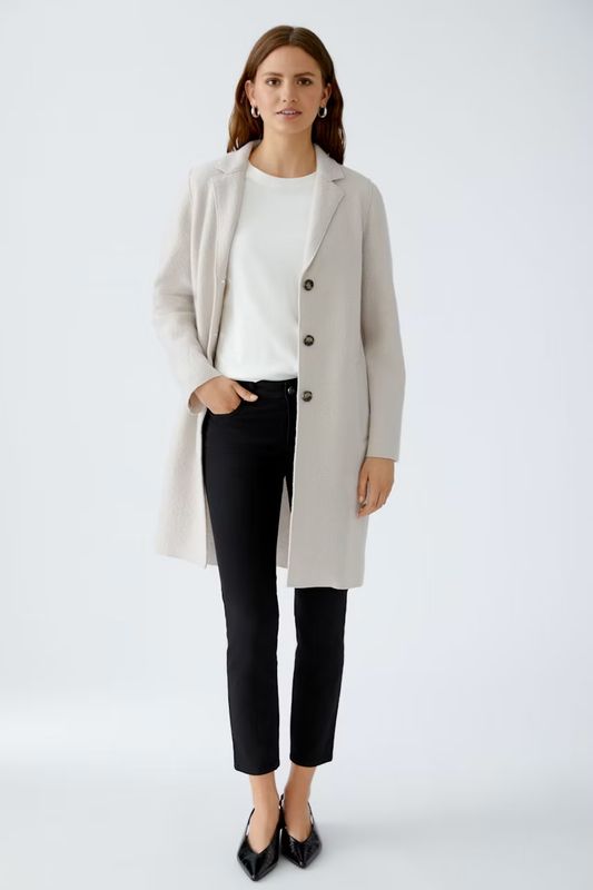 OUI Boiled Wool Coat - Stone