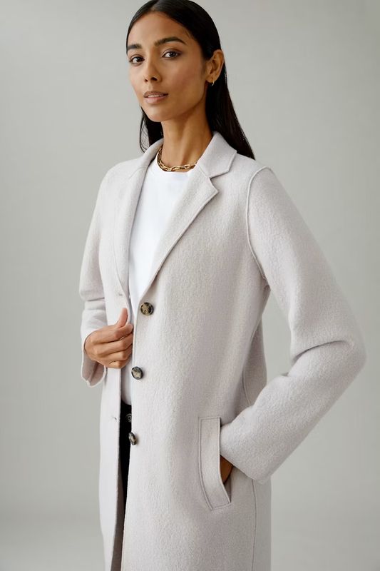 OUI Boiled Wool Coat - Stone