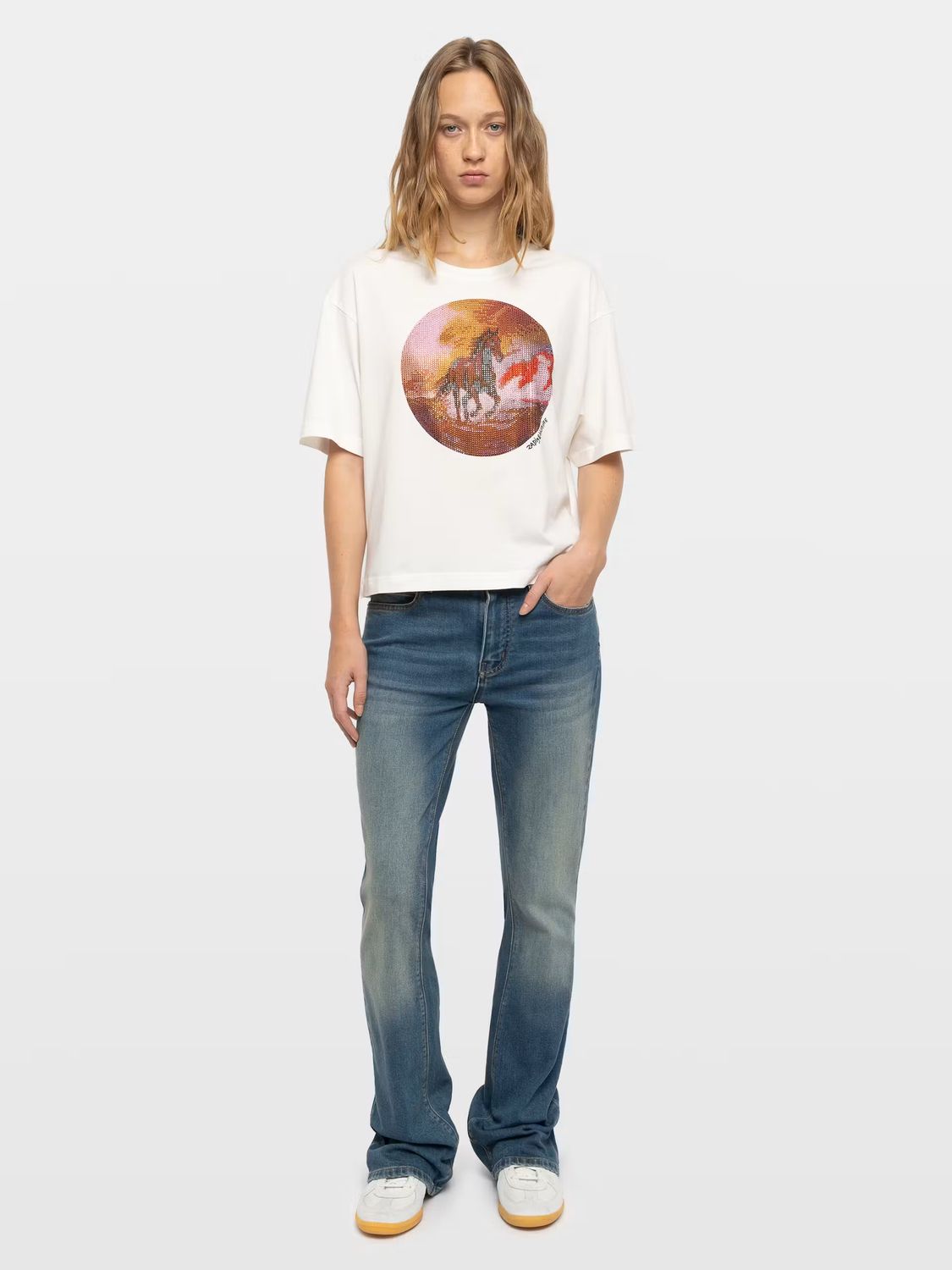 Zadig &amp; Voltaire Taida Sparkle Horse Tee.