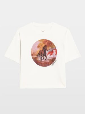 Zadig &amp; Voltaire Taida Sparkle Horse Tee.