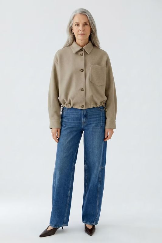 OUI Wool Jacket 100246 Taupe