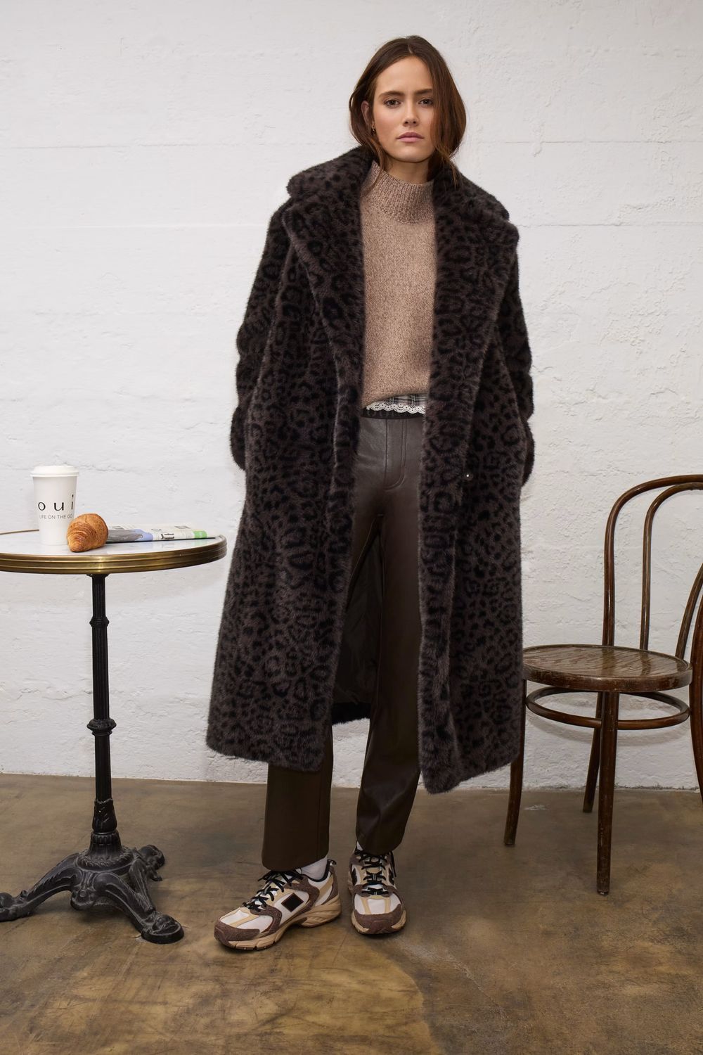 OUI 98937 Faux Fur Coat