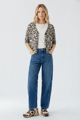 OUI 97946 Animal Cardigan Stone/Taupe