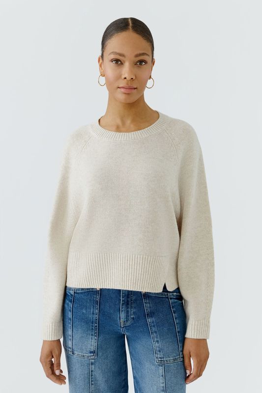 OUI 98963 Crew Sweater Beige