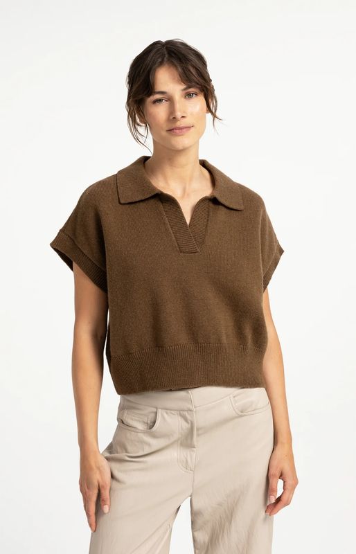 YaYa Knit Vest Teak 01000617