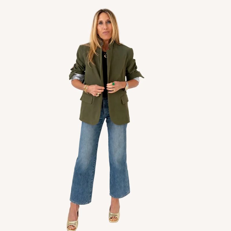 Kerri Rosenthal Workday Love Blazer ArmyGreen