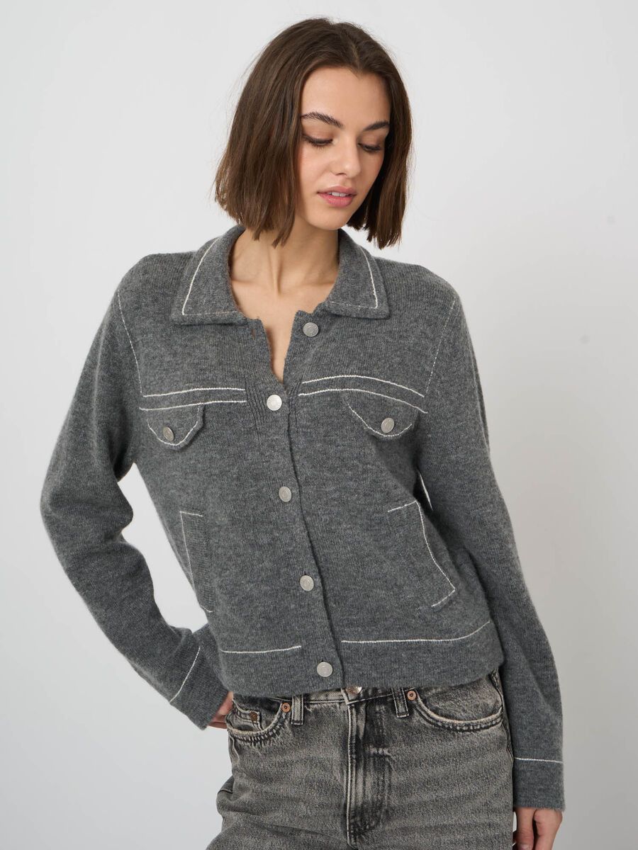 Repeat 200285 Wool Cardigan