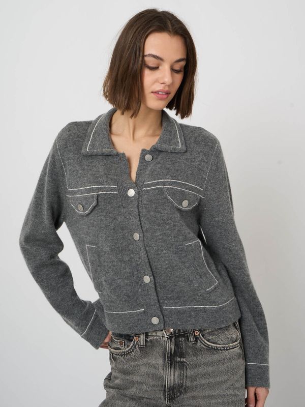 Repeat 200285 Wool Cardigan