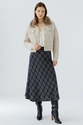 Oui Plaid Skirt 99160