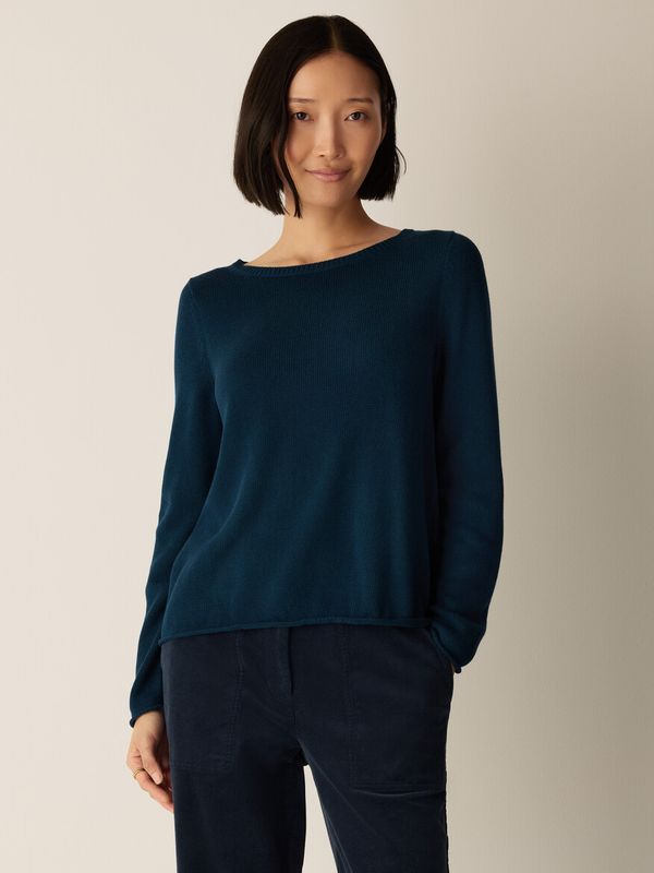 Eileen Fisher Pullover Sweater Sailor Blue F6BSRW6185