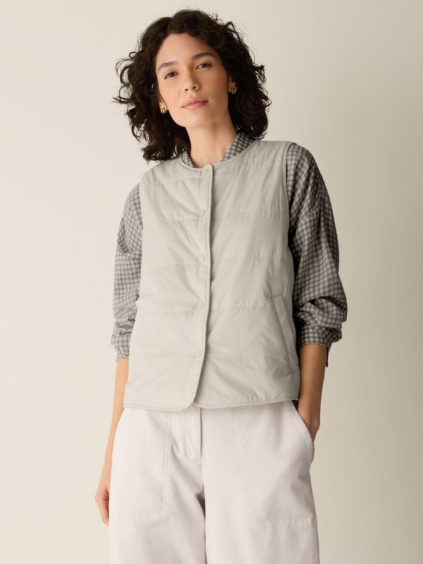Eileen Fisher Padded Vest Plaster F6GGRV1357