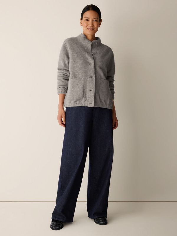 Eileen Fisher Stand Collar Jacket Twine F6BWCJ5848