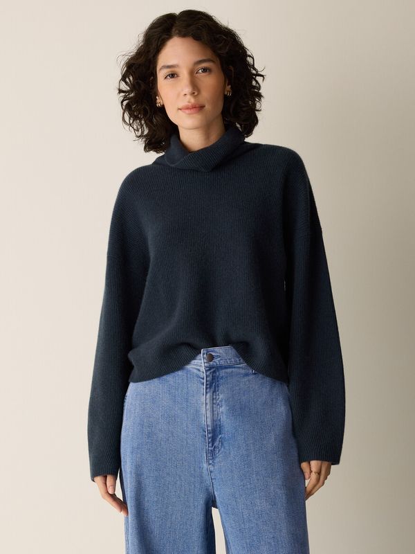 Eileen Fisher Turtleneck Sweater Maritime F6HSAW6304