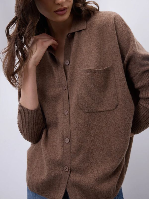 Notshy Andrea Cashmere Shirt CafeAuLait