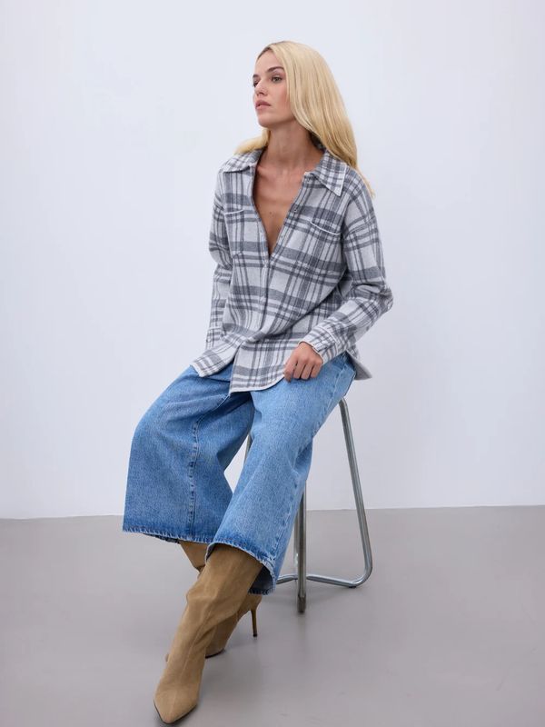 Notshy Jasper Cashmere Shacket Grey