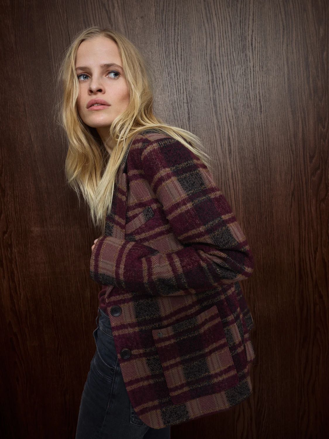 Mos Mosh Manja Comi Plaid Blazer 181300