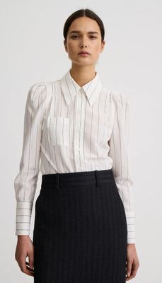 Smythe Neck Tie Pleated Blouse 26085