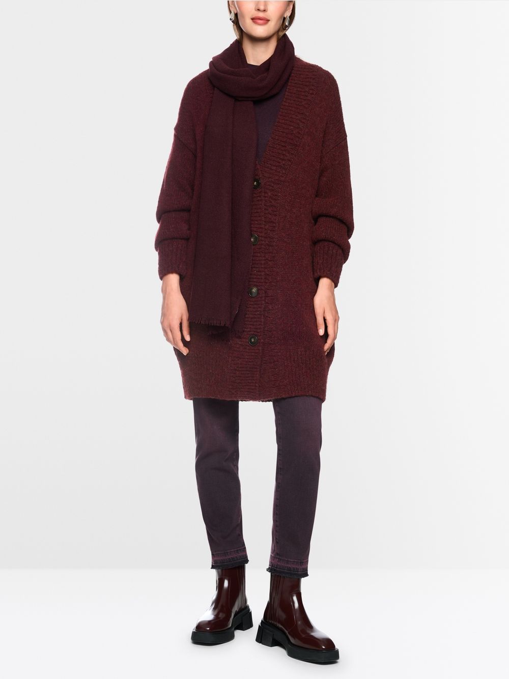 Marc Cain Knit Cardigan BC11.15 M07 - Wine