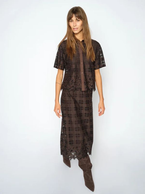 Mos Mosh Lia Checko Lace Shirt 182490