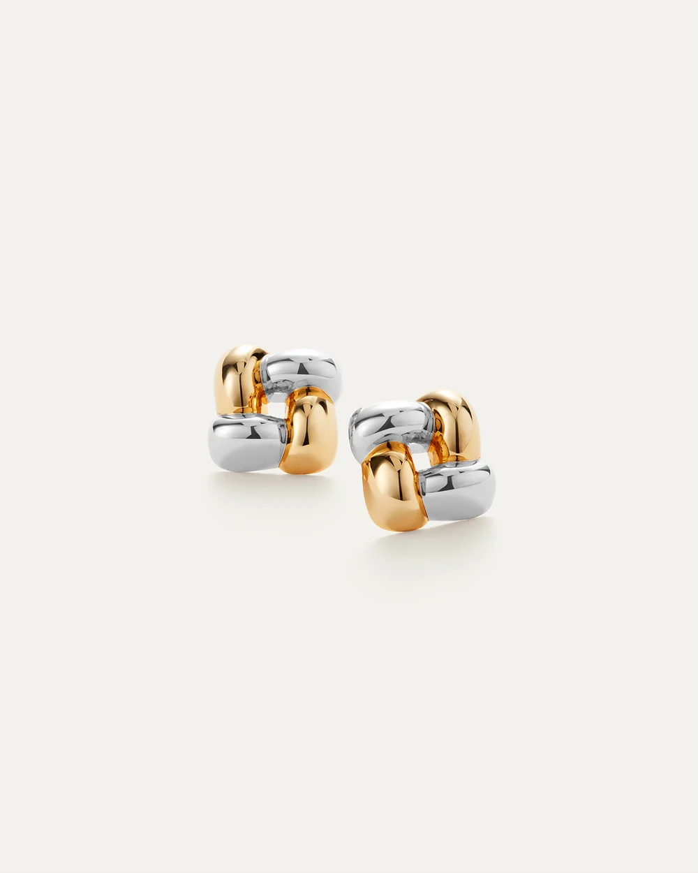 Jenny Bird  Small Woven Square Earrings