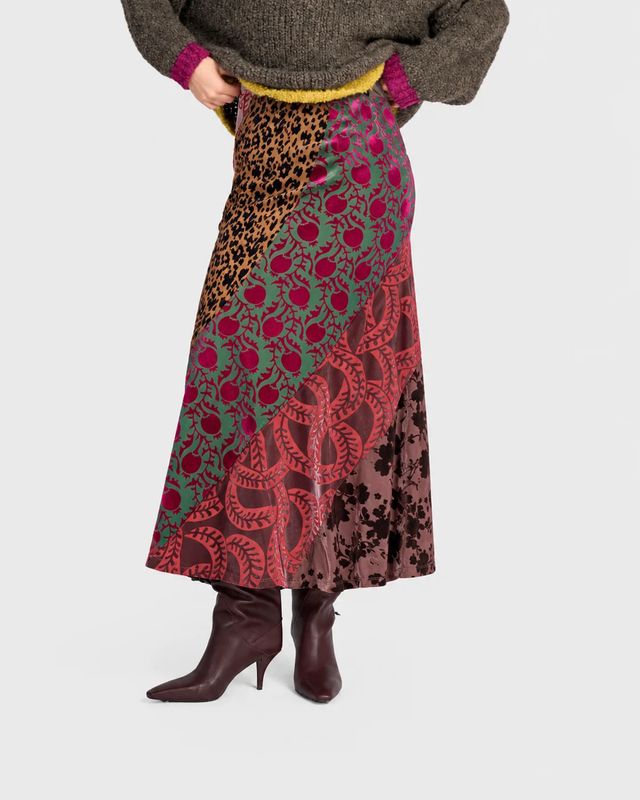 Alembika Velvet Mix Skirt AK733