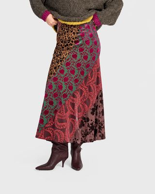 Alembika Velvet Mix Skirt AK733