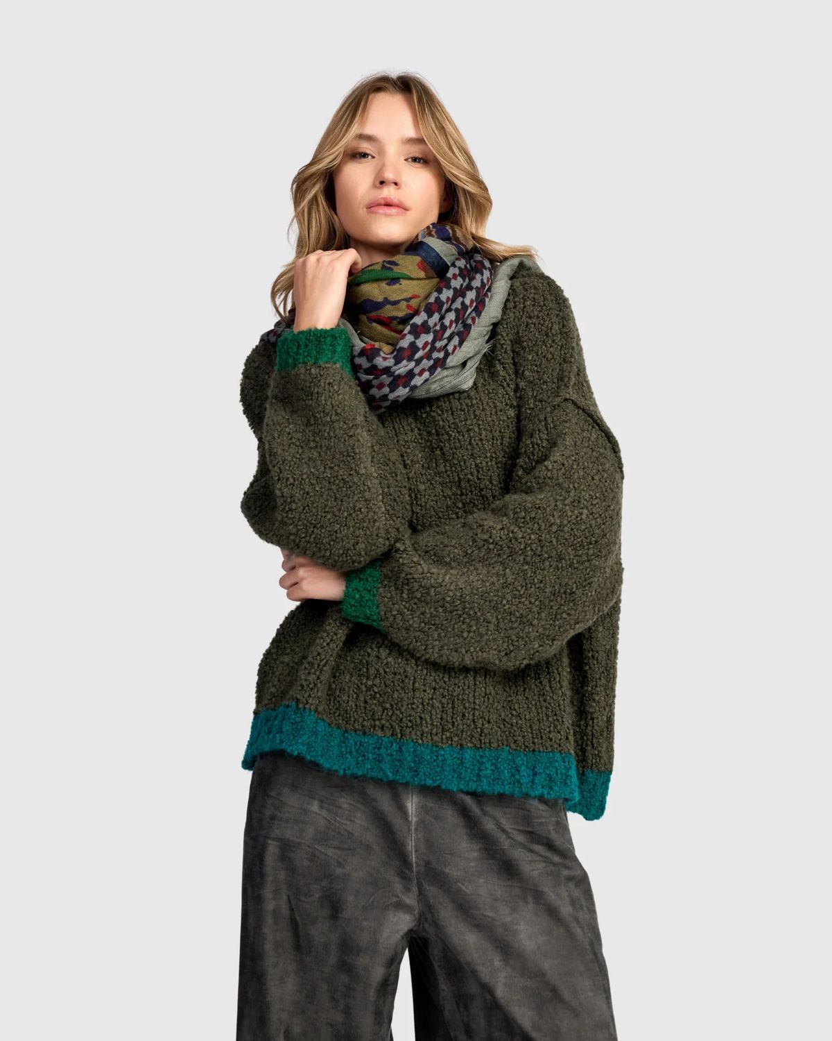 Alembika Contrast Cuff Sweater AS946