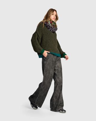 Alembika Contrast Cuff Sweater AS946