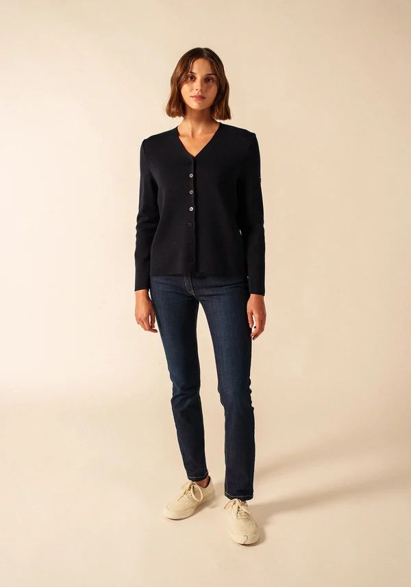 Saint James 2394 Brevand Cardigan Navy
