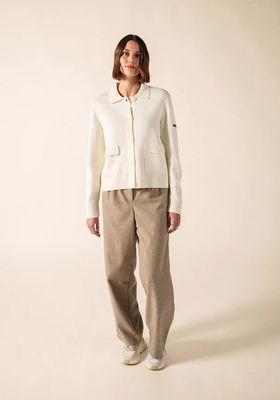 Saint James Isley Collared Cardigan 4955 Cream
