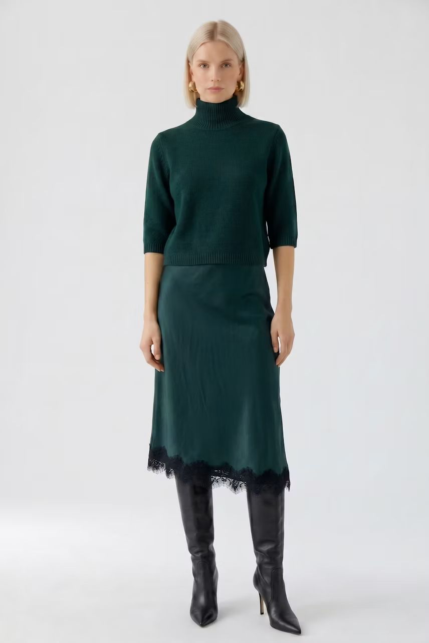 OUI Satin Skirt 99987