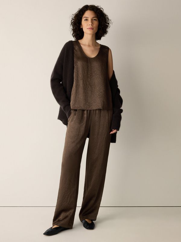 Eileen Fisher Textured Satin Tank  F6SNYU4426