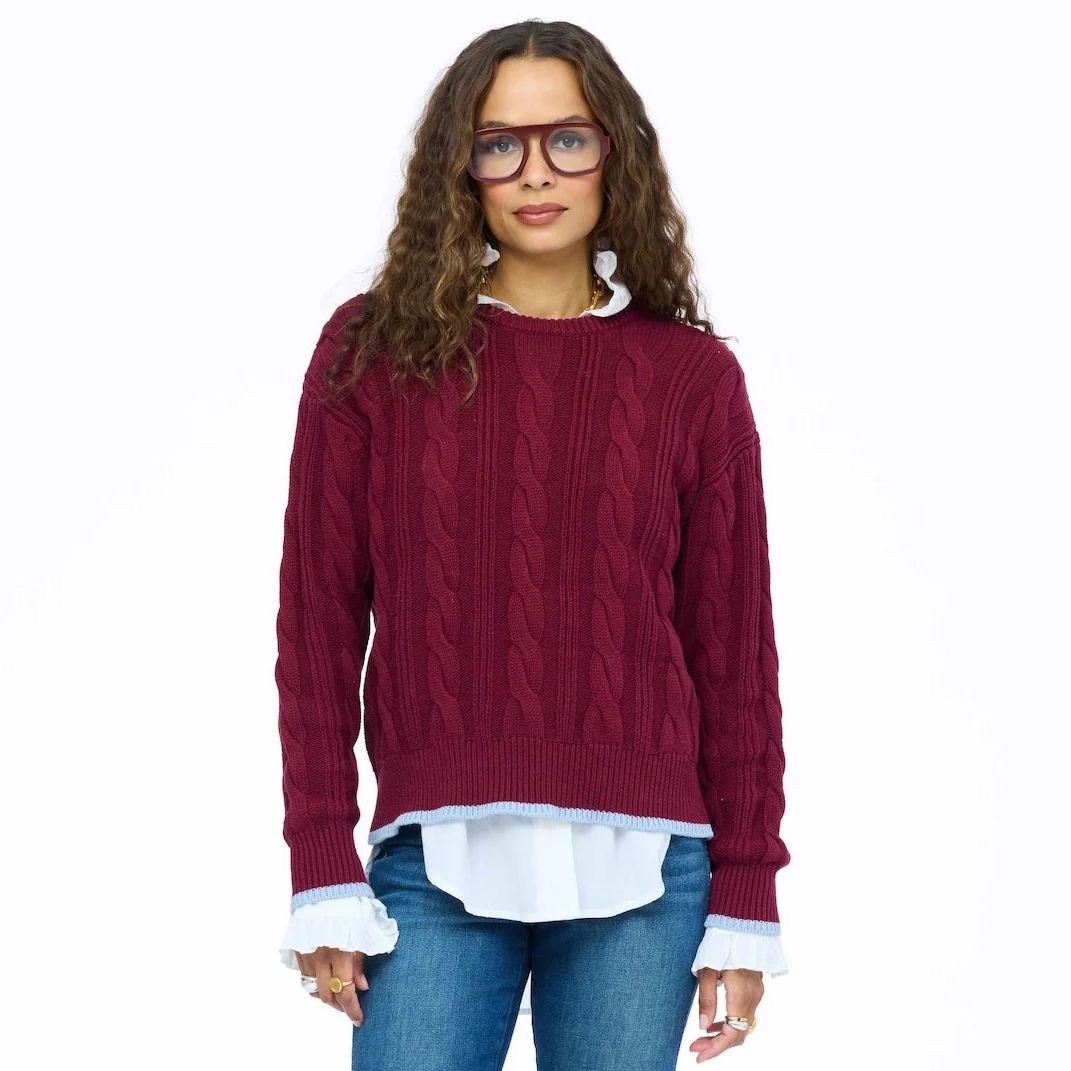 Kerri Rosenthal Cable Pullover Sweater 3418