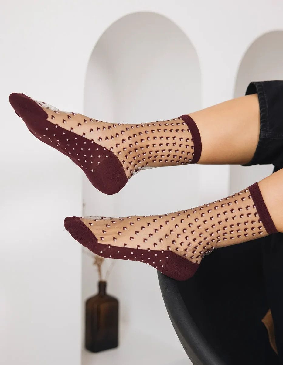 Eustache Crescent Dunes Dot Socks