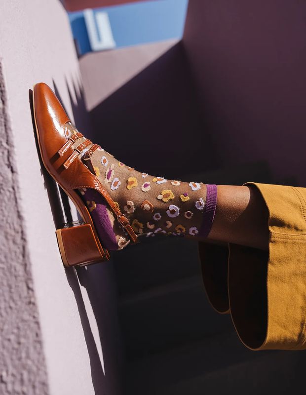 Eustache Leopard Print Socks