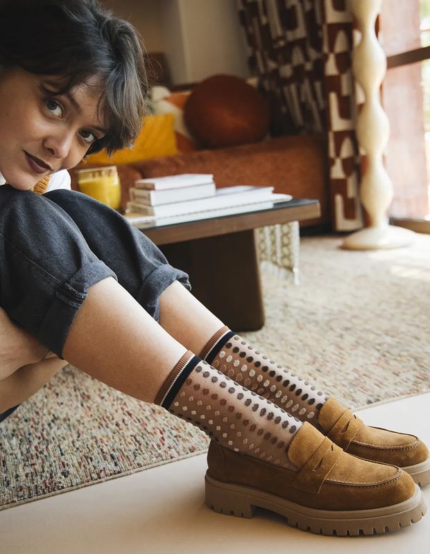 Eustache Vetrata Brune Socks